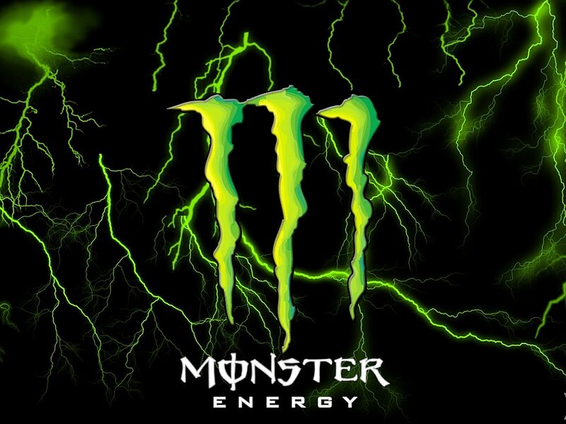 Monster Energy Logo — Black, Energetic, Digital Art