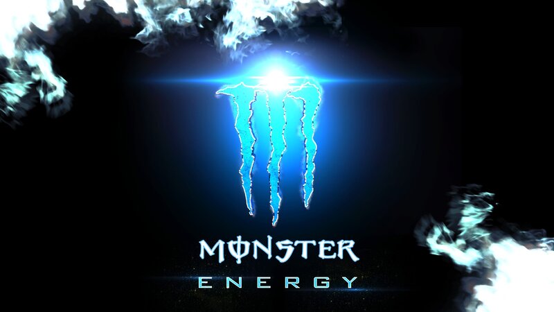 Monster Energy Logo — Blue, Dramatic