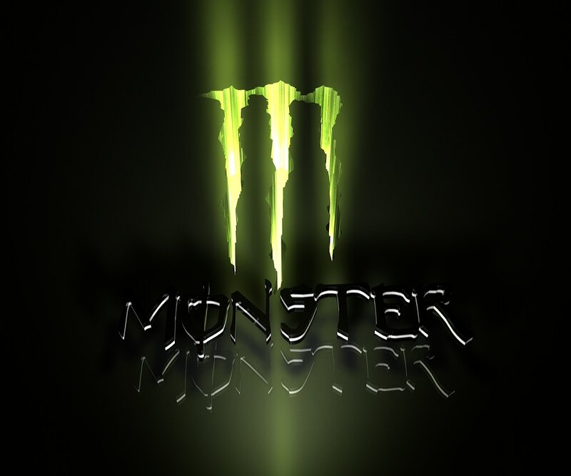 Monster Energy Logo — Green, Dark, Dramatic