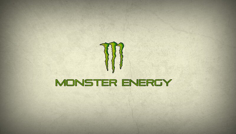 Monster Energy logo on textured background