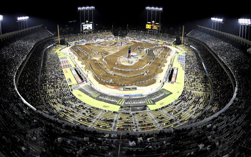 Monster Energy Supercross at night