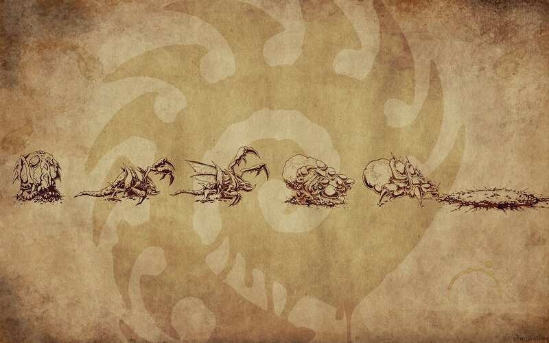 Monster Evolution Sequence — Brown, Dark, Ominous