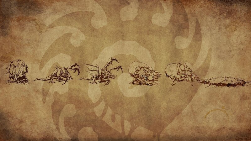 Monster Evolution Sequence — Brown