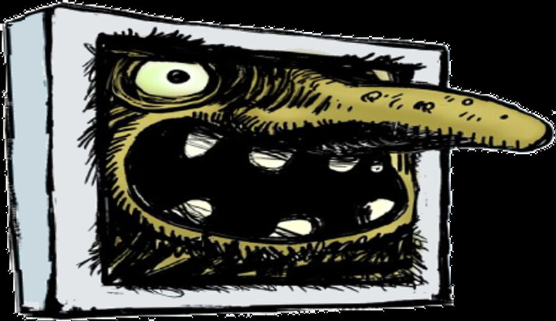 Monster Face in Box