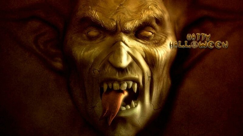 Monster Face with Tongue Out