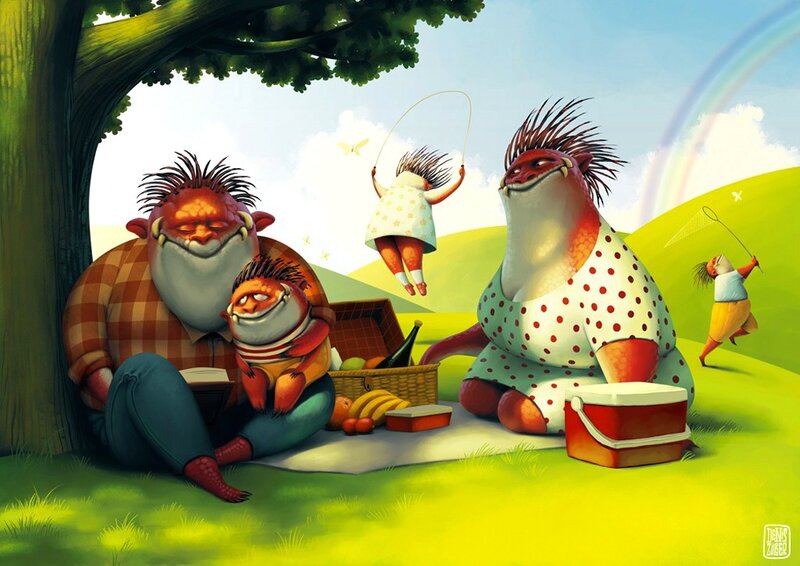 Monster family picnic