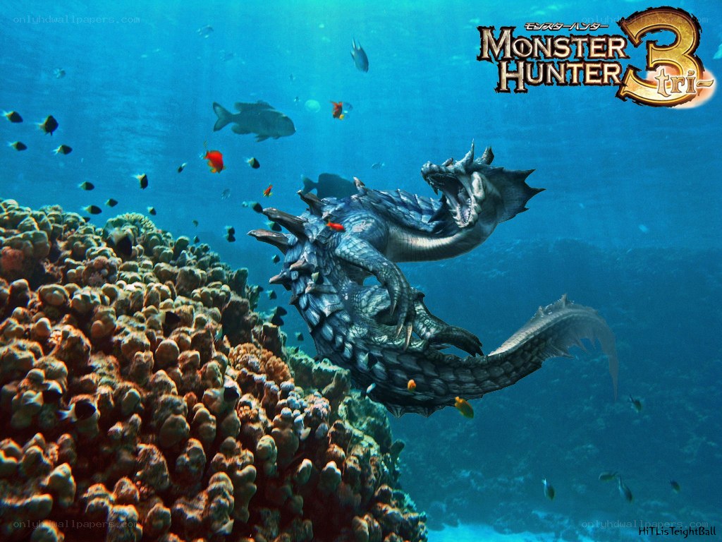 Monster Hunter 3 Tri underwater scene