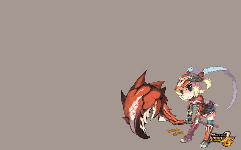 Monster Hunter character with weapon