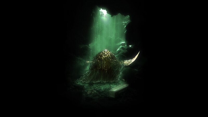 Monster in Dark Cave — Black
