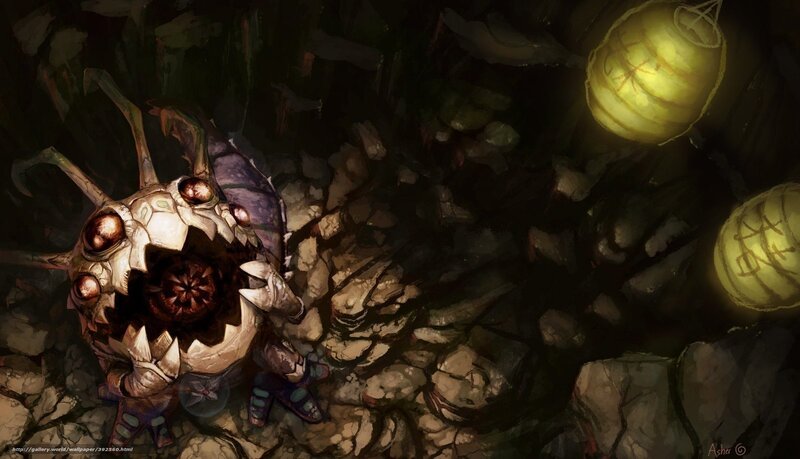 monster in dark cave