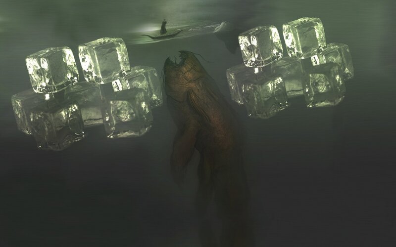 Monster in Icy Water