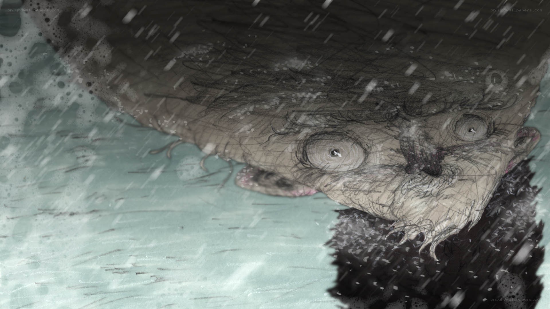monster in stormy water