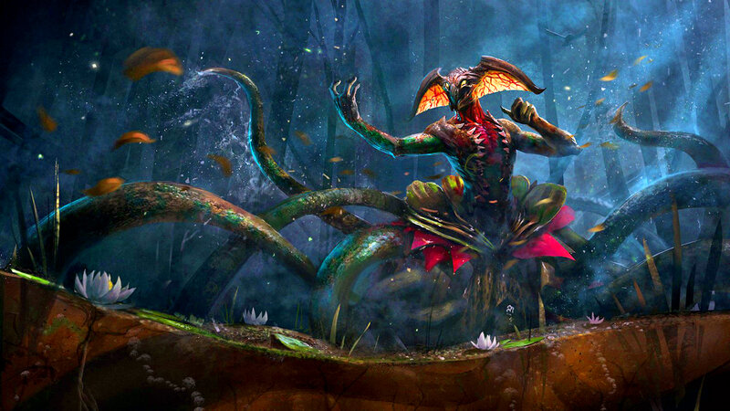 Monster in Swamp — Blue