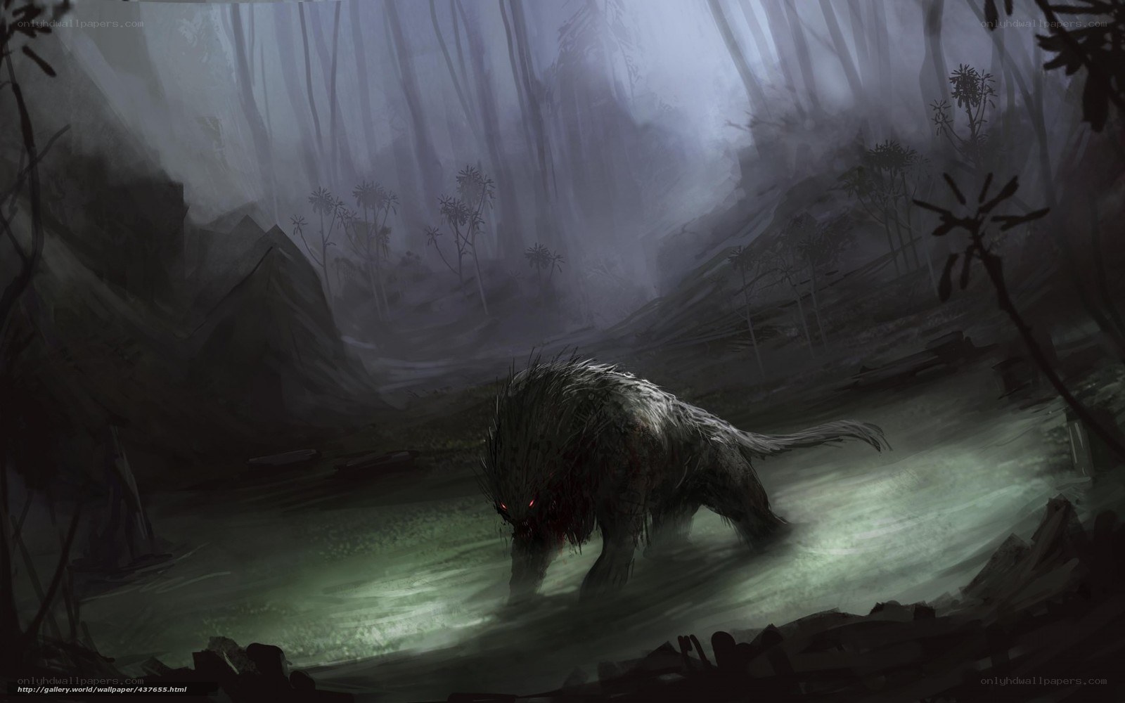 Monster in the swamp