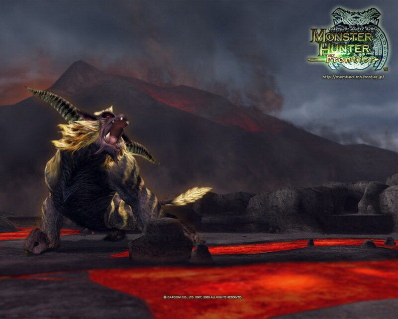 Monster in Volcanic Landscape