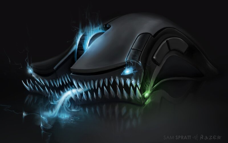 Monster Mouse with Glowing Teeth