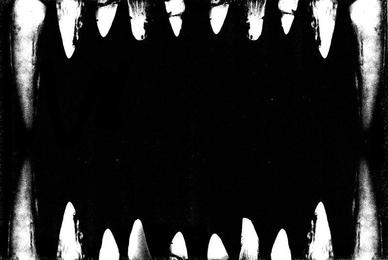 Monster Mouth with Sharp Teeth — Black