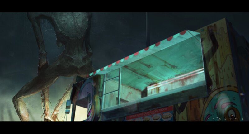 Monster Near Food Truck