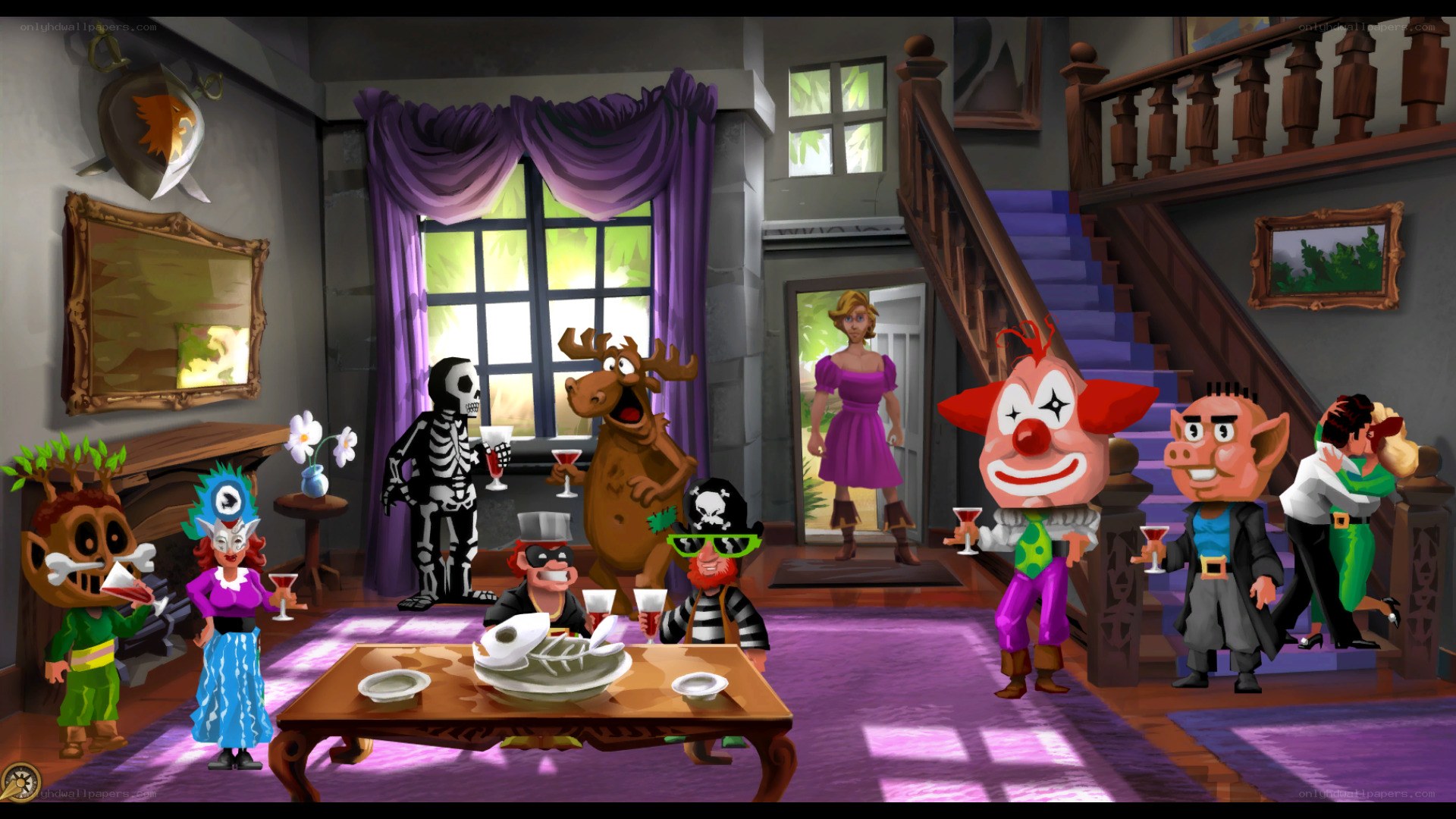 Monster party in a mansion