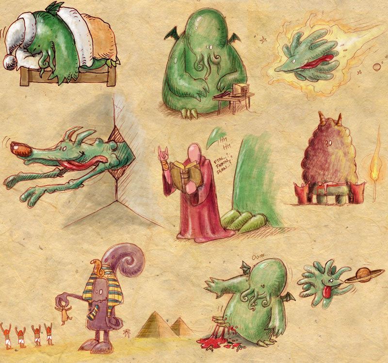 Monster sketches collection