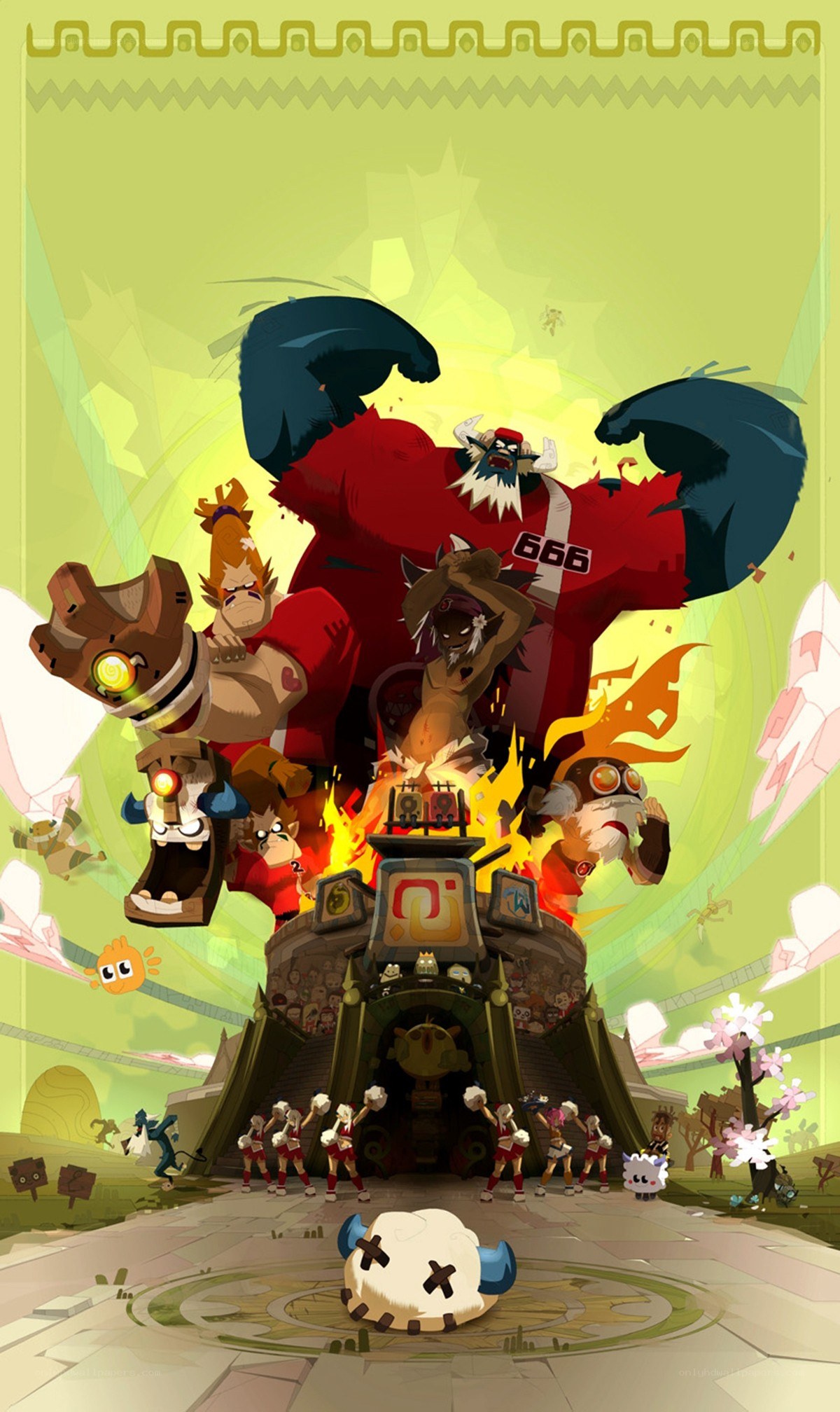Monster team battle scene