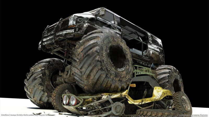 Monster truck in collision