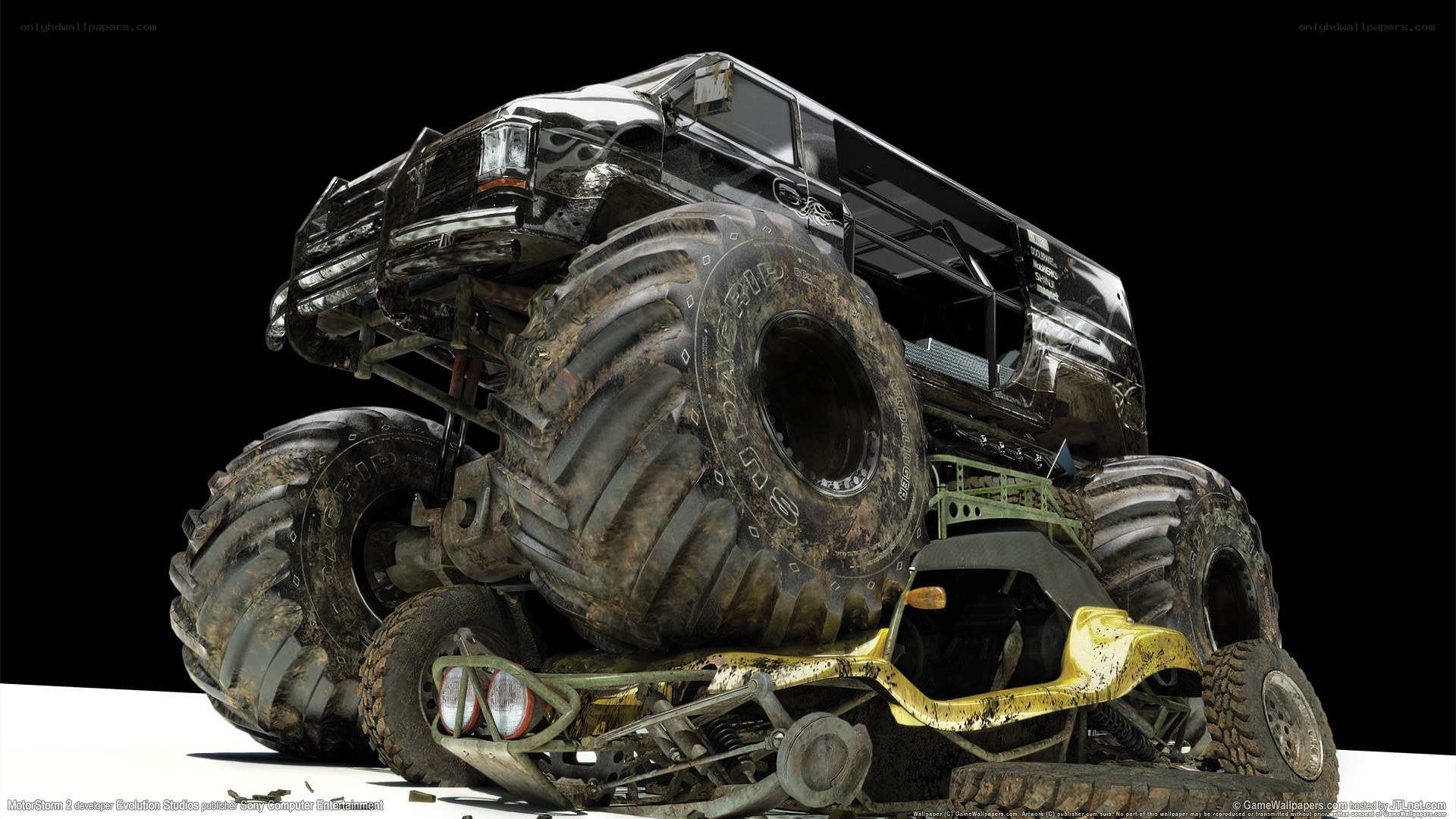 Monster truck in collision