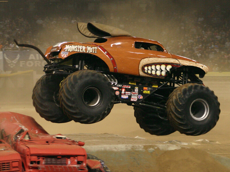 Monster Truck in Mid-air