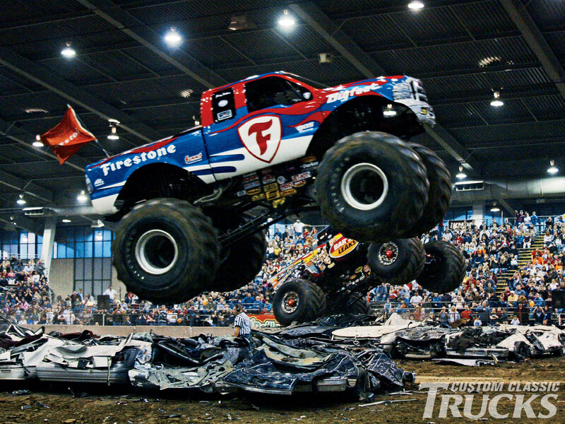 Monster Truck Jumping — Blue