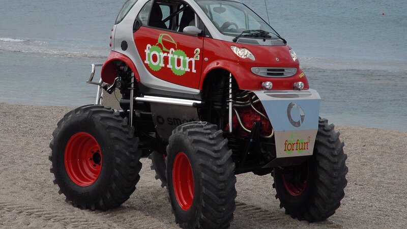 monster truck smart car