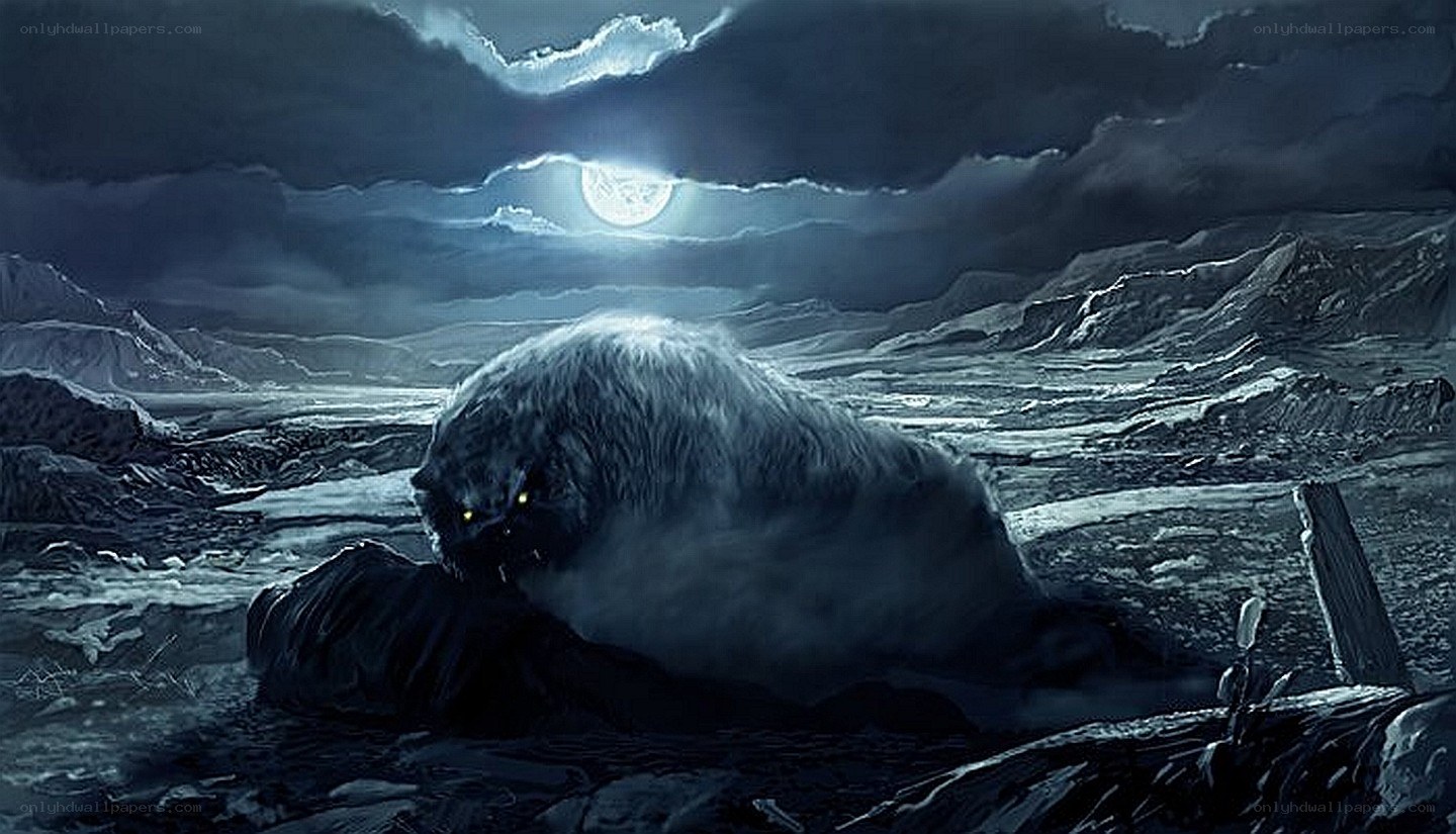Monster under the moonlight