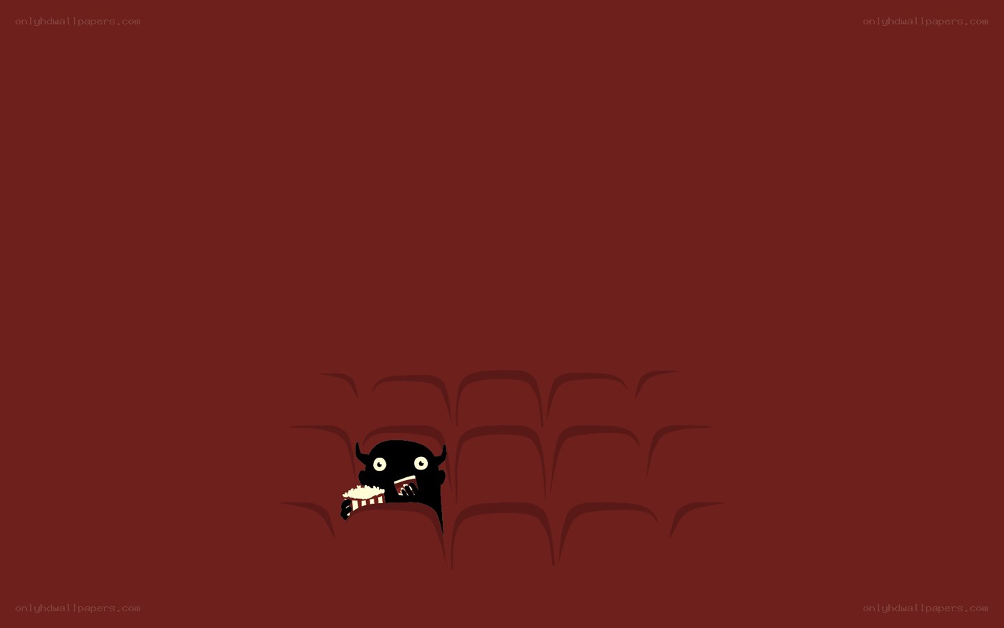monster watching movie