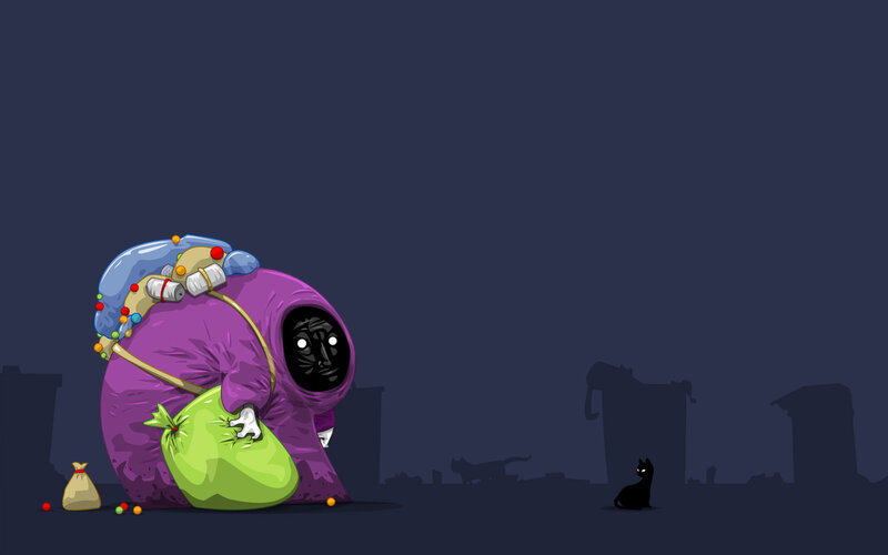 monster with a sack