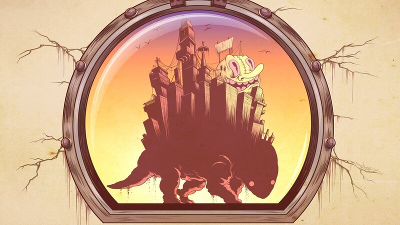 Monster with City on Back