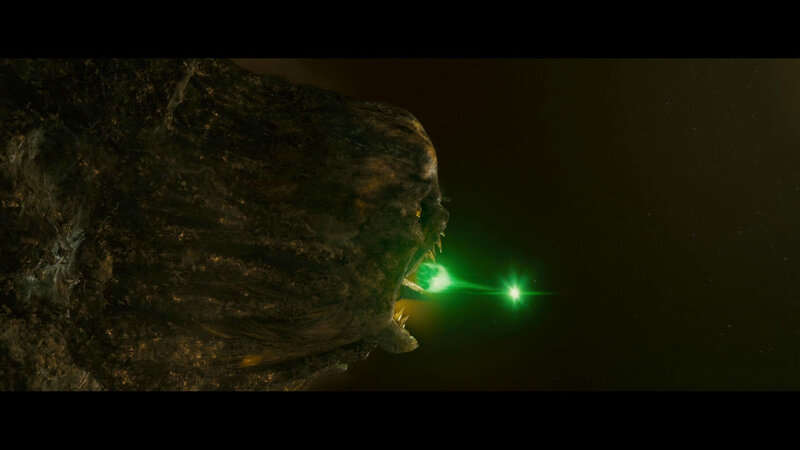 monster with green laser beam