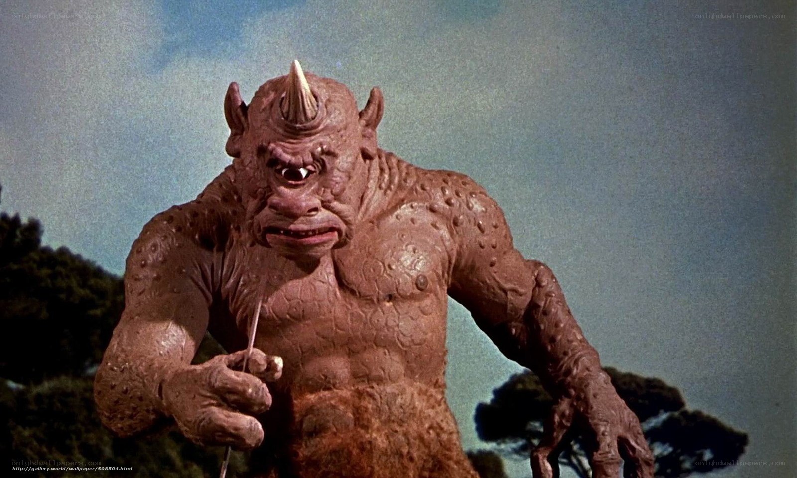 monster with horn and single eye