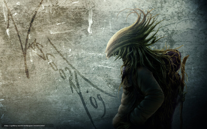 monster with long hair