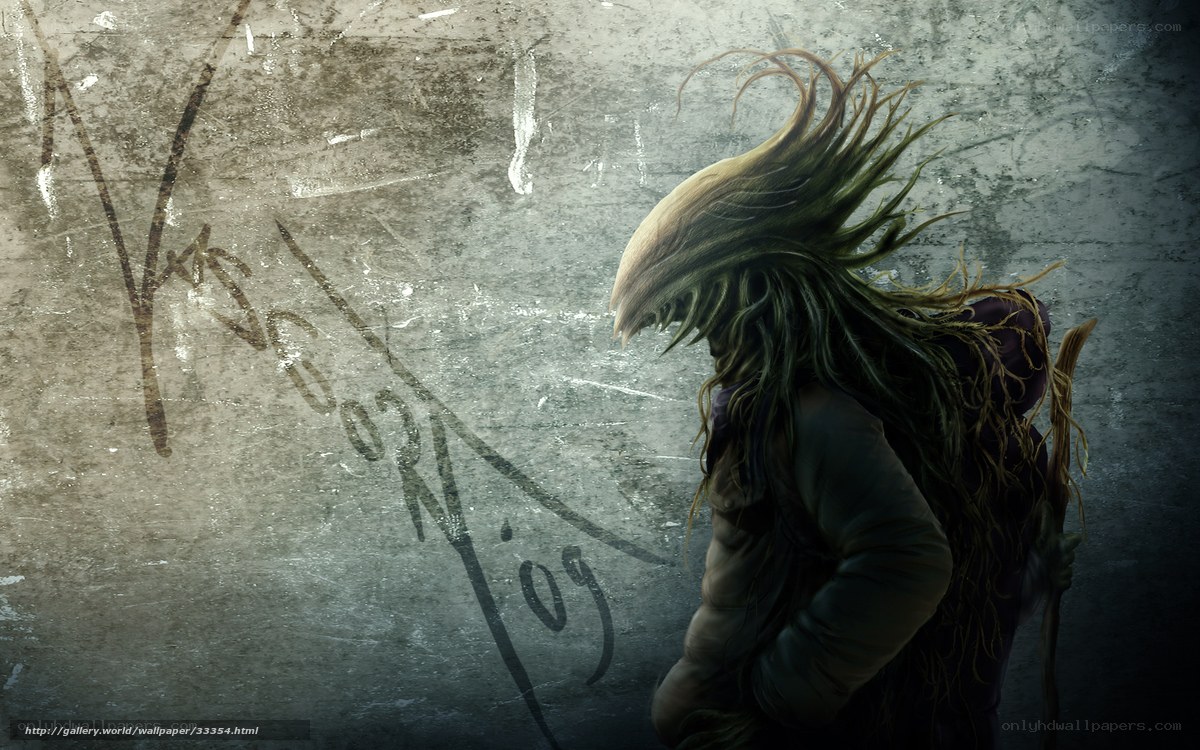 monster with long hair