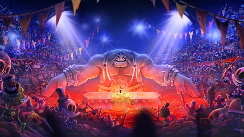 Monster wrestling arena