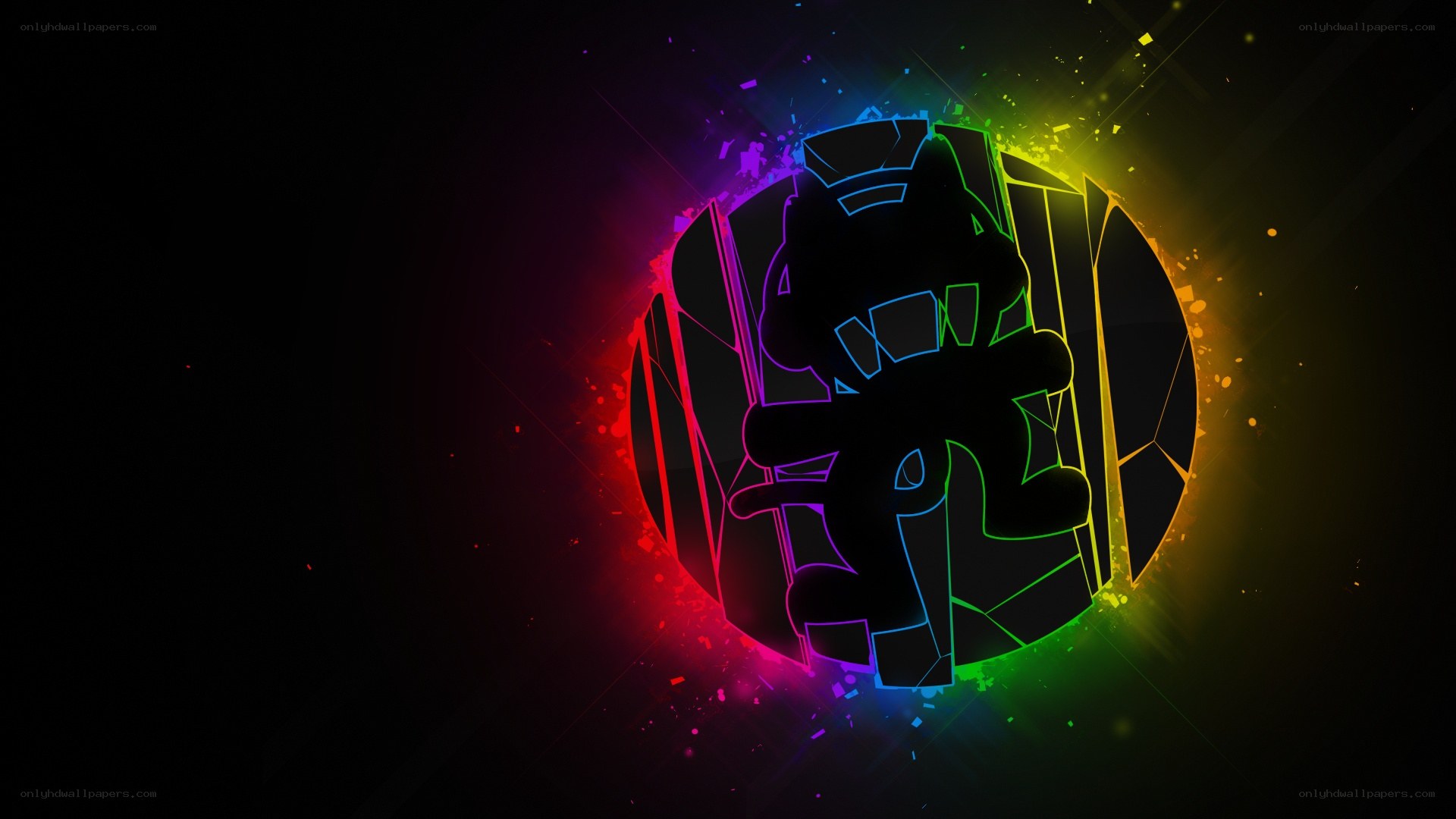 Monstercat logo with neon lights