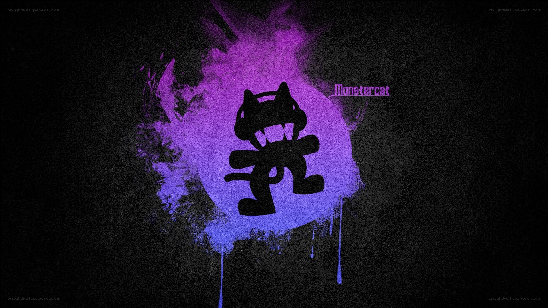 Monstercat logo with purple splatter