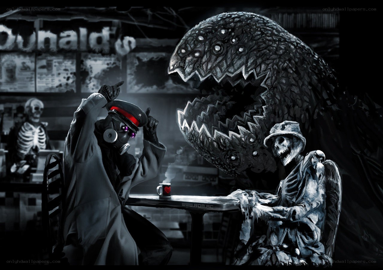 Monsters at a diner