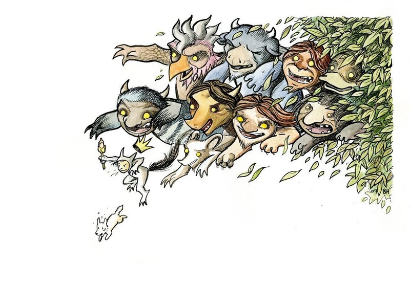 Monsters Chasing Boy