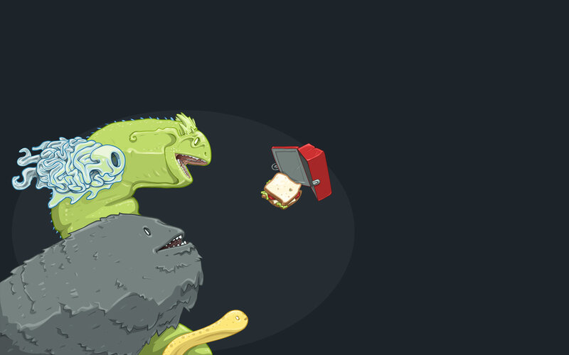 Monsters Chasing Sandwich