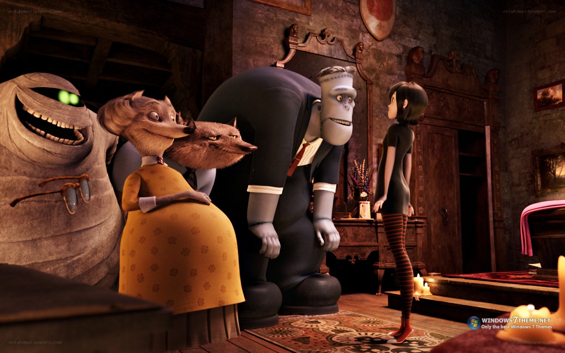 Monsters family scene