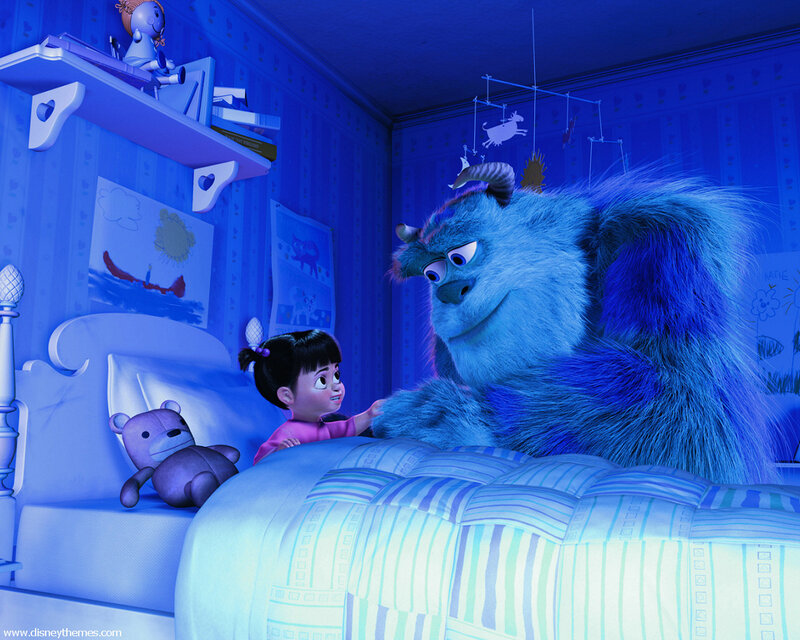 Monsters in a child's bedroom