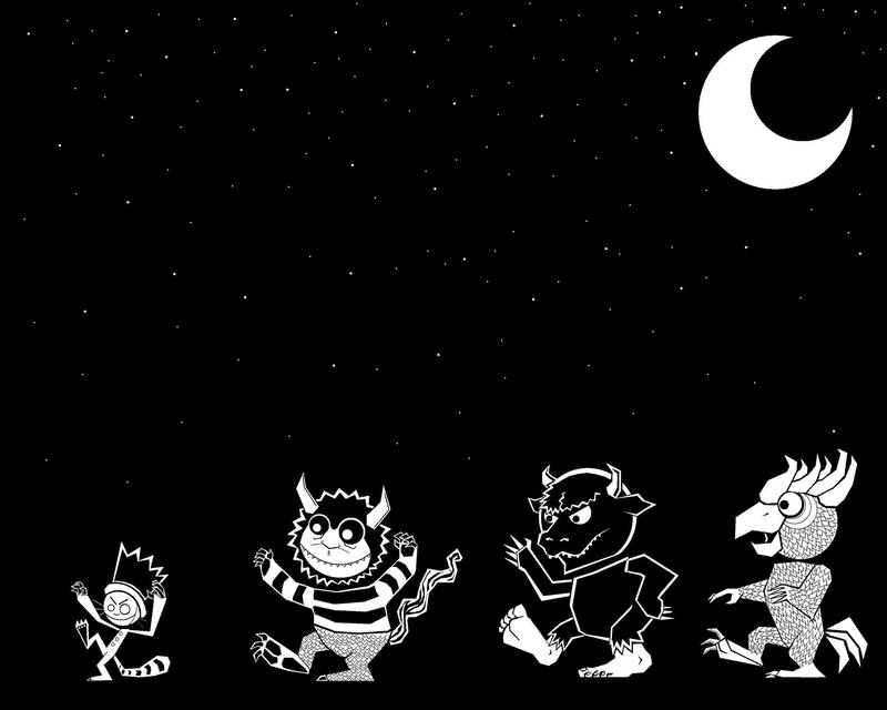 Monsters in Night Sky