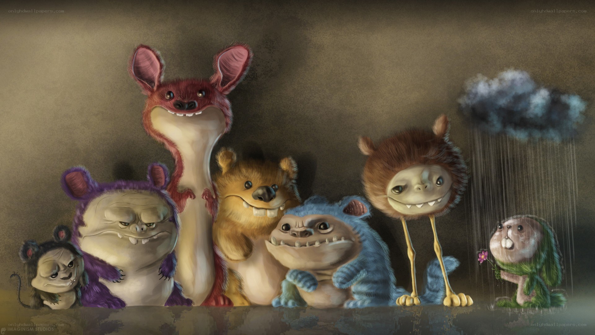 monsters in the rain