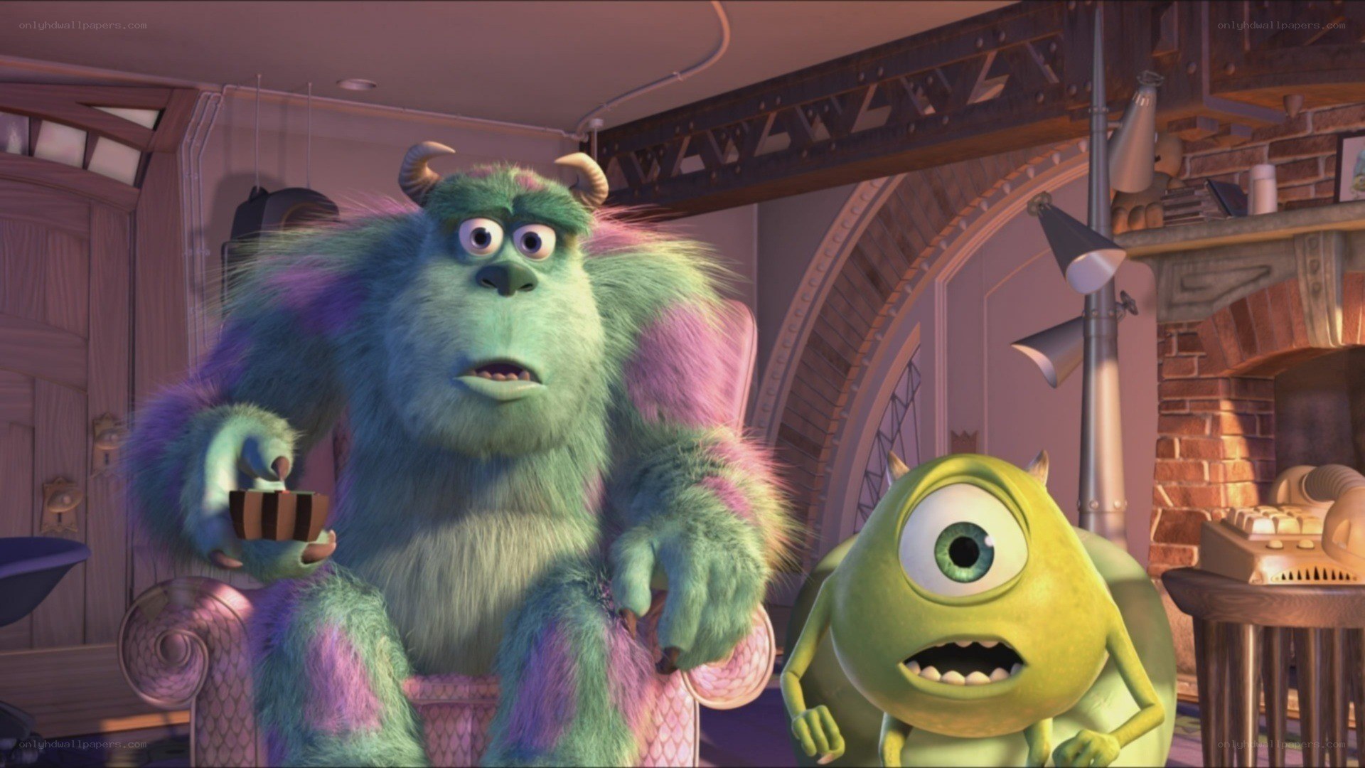 Monsters Inc characters in room