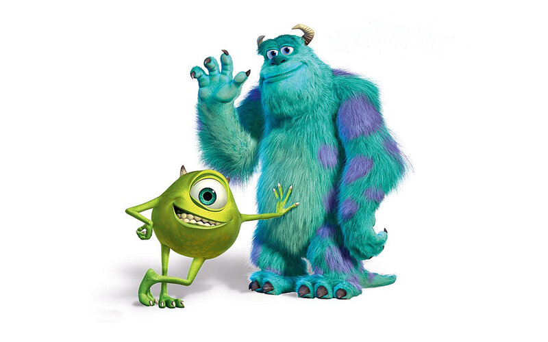 Monsters Inc characters Mike and Sulley